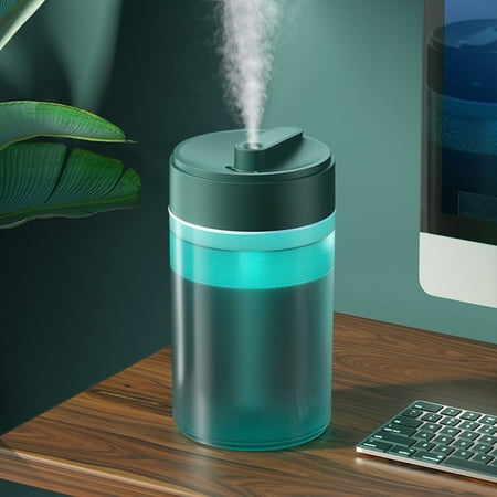 

Tiitstoy USB Humidifier with Colorful Light Large Capacity 1.2L Quiet Cool Mist Humidifier for Car and Office Plants Easy To Clean Green