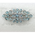 thumbnail image 2 of Faship Gorgeous Aqua Blue Rhinestone Crystal Floral Hair Barrette Clip, 2 of 6