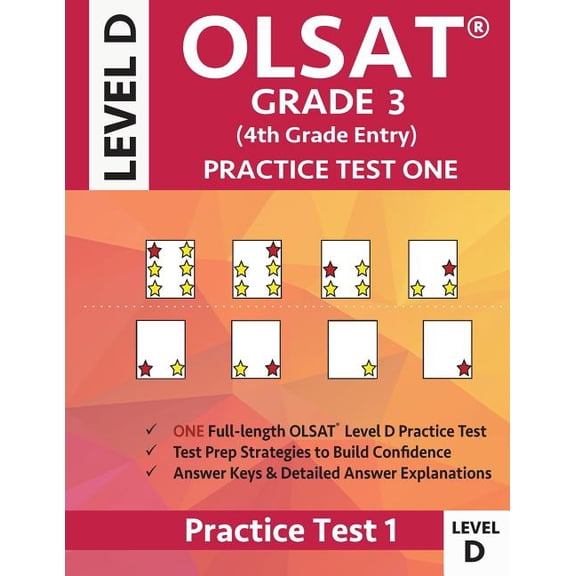 OLSAT Grade 3 (4th Grade Entry) Level D: Practice Test One Gifted and Talented Prep Grade 3 for Otis Lennon School Abili, (Paperback)