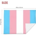 thumbnail image 4 of Blanket Transgender Pride Flag LGBT Throw Blanket Ultra Soft Velvet Blanket Lightweight Bed Blanket Quilt Durable Home Decor Fleece Blanket Sofa Blanket Luxurious Carpet for Men Women Kids, 4 of 6