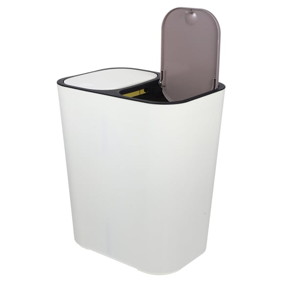 Mixtlocalior Dual Compartment Recycling Trash Bin for Kitchen, Dry and Wet Waste Garbage Can Holder with Separate Buckets