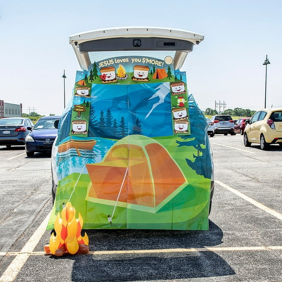 Deluxe Religious Camping Jesus Loves You S'more Trunk-or-Treat Decorating Kit - 5 Pieces