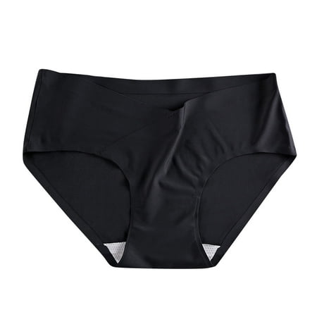Outfmvch Panties for Women Valentines Lingerie for Women Soft Breathable Bikini Panties Womens Underwear Cotton Bikini Panties Lace Soft Hipster Panty Ladies Stretch Full Briefs Black L