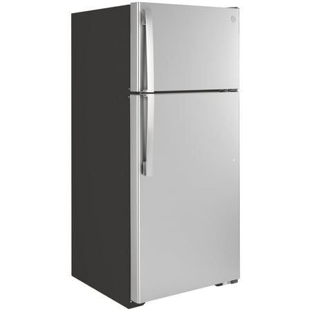 GE - 16.6 Cu. Ft. Top-Freezer Refrigerator - Stainless steel
