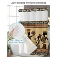 thumbnail image 4 of No Hook Cloth Fabric Shower Curtain with Snap in Liner, African Women Waterproof Shower Curtains Set with See Through Top Window, Black Girl Retro Ethnic Ancient Tradition Bath Curtains 54"x78", 4 of 6
