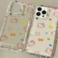 thumbnail image 3 of Sanrio Hello Kitty Pink Anime Transparent Phone Case For iPhone 15 14 13 12 11 Pro Max Xr XS 7 8 14 Plus Case Cute cartoon Cover, 3 of 4