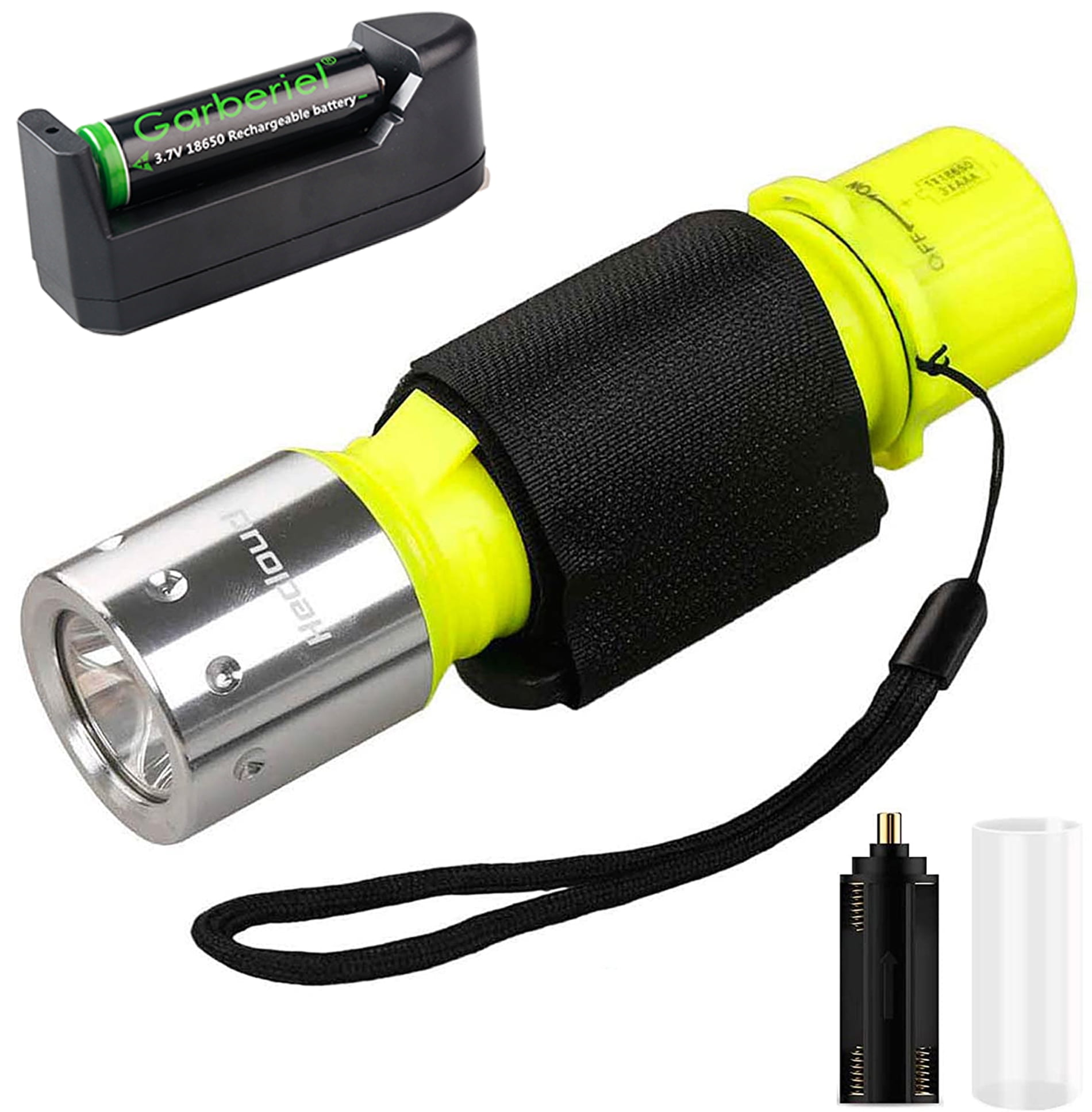 Underwater Diving LED Flashlight Lamp Waterproof Light Outdoor Survival Torch 