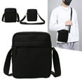 thumbnail image 7 of Men's Crossbody Bag, Men's Shoulder Bag, Korean Style Casual Business Lightweight Hanging Sling Bag, Small Vertical Storage Backpack Black Cloth, 7 of 7