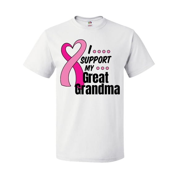 Inktastic Breast Cancer Awareness I Support My Great Grandma T-Shirt