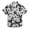 Magnolia Floral Flowers and Leaf, variant on Small Short Sleeve Button Down Shirts Zebra Stripe Casual Shirt 3-10 Years
