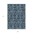 thumbnail image 3 of 9' X 12' Navy Blue And Denim Blue Damask Washable Indoor Outdoor Area Rug, 3 of 5