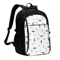 thumbnail image 1 of Balery Cute Shark Mochila con carga USB para hombre y mujer - Mochila impermeable y antirrobo para portátil con puerto USB para viajes, trabajo, estudios y universidad, 1 of 7