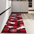 thumbnail image 4 of Red Christmas Snowman Pattern Kitchen Rug Mat,Kitchen Runner Rugs Non Skid Washable,Decorative Kitchen Floor Mats for Kitchen,Sink,Laundry,17"X47", 4 of 5