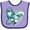 Lavender and Purple, variant on Inktastic Cervical Cancer Awareness Teal and White Ribbon Around Heart Boys or Girls Baby Bib