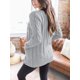 thumbnail image 3 of Jersey tipo cárdigan PRETTYGARDEN para mujer, tejido trenzado, gris, talla L, 3 of 9