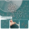 thumbnail image 4 of 1 Box 304 Stainless Steel Open Jump Rings with Brass Rings Antique Bronze & Stainless steel Color 103x17mm 180pcs/box, 4 of 8