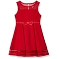 thumbnail image 1 of Calvin Klein Robe de Fête Sans Manches à Col Rond Ajustée et Évasée pour Filles, Cerise, 3T, 1 of 2