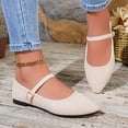 thumbnail image 4 of Miluxas Mary Jane Ballet Flats,Walking Flats for Women, Ankle Strap Dressy Comfortable Flats Beige 7.5(40), 4 of 6