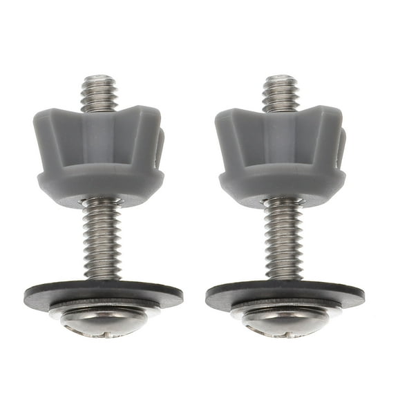 Milisten 2Pcs Easy Install Toilet Seat Hinge Screws Grey Universal Toilet Seat Bolt Replacement Kit