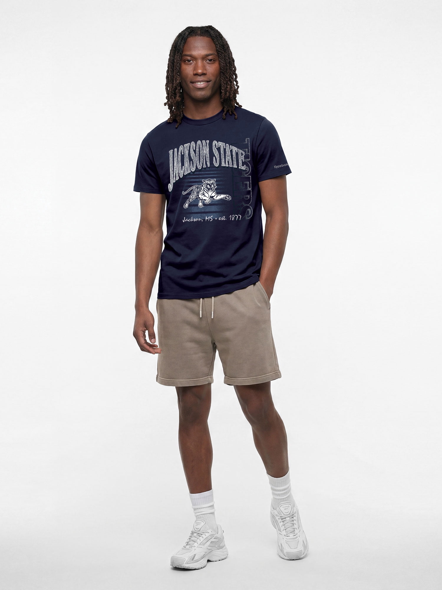 Jackson State Tigers Reebok Mens Crew Neck Short Sleeve T-Shirt