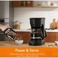 thumbnail image 2 of Cafetera de goteo Electactic de 5 tazas con reloj digital, negra, 2 of 9