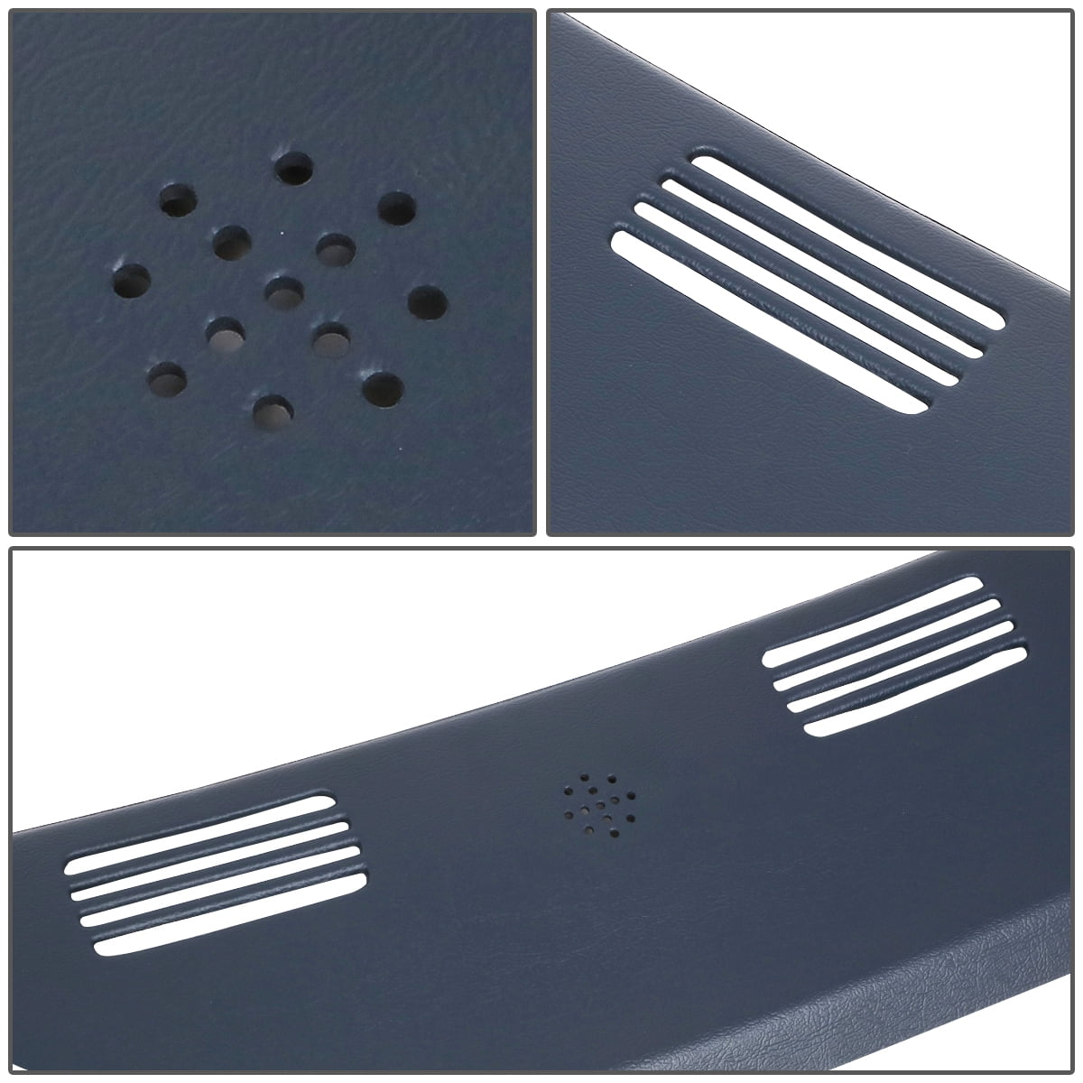 DNA Motoring For 02-05 Dodge Ram 1500 2500 3500 Defrost Dash Vent Grille Cover Overlay Blue