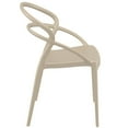 thumbnail image 2 of Luxury Commercial Living 32.25" Taupe Outdoor Patio Round Dining Chair, 2 of 7