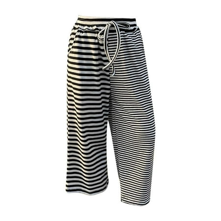 

TIREOW Lightweight Pants for Kids Toddler Kids Girls Fashion Streak Wide Pinstripe Wide Leg Pants Spring Summer and Autumn Casual Pants Casual Comfortable Trousers(4-5 Years A)
