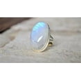 thumbnail image 3 of Pink Rainbow Moonstone Ring, Oval Cut Gemstone Ring, Big Stone Ring, Blue Fire Gemstone, 925 Silver Ring, Ring For Mom, Personalized Gift***, 3 of 4