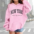 thumbnail image 2 of Byoo Little Girl's Hoodie New York Print Pullover Casual Sports Unisex Hooded Sweatshirt, 2 of 4