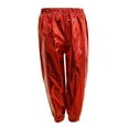 thumbnail image 4 of RMGVDSD Girls Metallic Jogger Pants Shiny Sparkly Stretchy Jogger Pants Loose Straight Leg Trousers Children's Harem Dance Pants Jeans Trendy Streetwear For 5-6 Years, 4 of 5