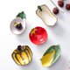 thumbnail image 2 of Cuenco de postre de cerámica de estilo japonés Plato de comida con diseño de tomate encantador Plato de comida para bocadillos Ensalada de frutas, 2 of 5