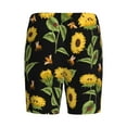 thumbnail image 5 of Easygdp Bees and Sunflowers Men's Short Pajama Pants, Sleep Shorts, Household Pants, Casual Pants with Pockets - Small, 5 of 9
