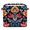 Multicolor 2, variant on CURLYOOT 13 x 13 Inch Cube Storage Bin, Mexican Floral Fabric Storage Cube Baskets, Ethnic Flowers Closet Shelves Foldable Bins with Leather Handles for Home Organizer