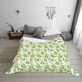 thumbnail image 6 of KLL Kawaii Avocado Print Fleece Throw Blanket, Horizontal Fleece Bedding Cute Soft Blankets Comfy Fleece Flannel Plush Home Decor for Couch & Bed -50"x40", 6 of 9
