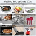 thumbnail image 4 of KY 10 Inch Microwave Food Cover & Collapsible Silicone Mat - Splatter Guard, Plate Holder & Kitchen Colander for Meal Prep, Charcoal, 4 of 7