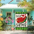 thumbnail image 3 of Hello Summer Watermelon Welcome Garden Flag 28x40"Inch Double Sided, Cute Fruit Farmhouse Burlap Small Yard Flag Summer Seasonal Holiday Outdoor Outside Decoration, 3 of 4