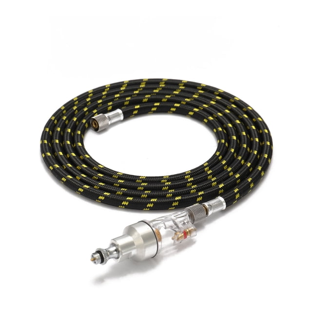 Juego de accesorios para aerógrafo profesional 1.8m / 5.9ft Manguera de aerógrafo trenzada de nylon Tomshoo Juego de accesorios de aerógrafo