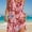 Pink, variant on ZOELNIC Women's Boho Turtle Print Midi Dress Sleeveless Crew Neck, Summer Casual Beach Dress, S