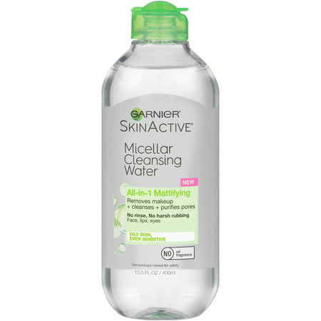 Garnier SkinActive Micellar Cleansing Water for Oily Skin, 13.5 fl. (Best Face Cleanser For Oily Skin)