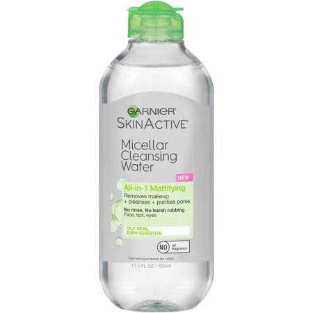 Garnier SkinActive All-in-1 Mattifying Micellar Cleansing Water 13.5 fl. oz. Squeeze (Best Face Cleansing Regimen)