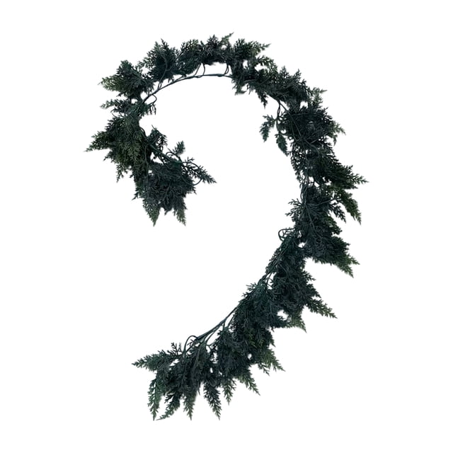 5.9 FT Realistic Handmade Christmas Cedar Garland, Artificial Cypress Pine Needles Greenery Garland Ornaments for Mantel Table Stairs Fireplace Winter Holiday Christmas Decor Indoor Outdoor