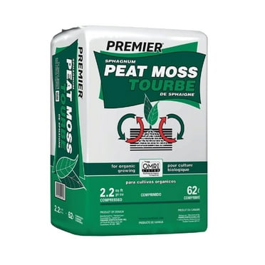 Premier Sphagnum Peat Moss Compressed 2.2 cu ft