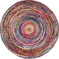 thumbnail image 3 of nuLOOM Tammara Bohemian Hand Braided Area Rug, 4', Multicolor, 3 of 5