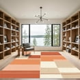 thumbnail image 2 of ODIKA 5'x7' Machine Washable Non-Slip Area Rug, Geometric Terracotta High Traffic Rug, Orange, 1061028, 2 of 7
