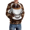 thumbnail image 5 of Coffee Beans Cup 3D Print Hoodie Men Women Autumn Thin Pullover Sweatshirt Vintage Streetwear Tops, 5 of 6