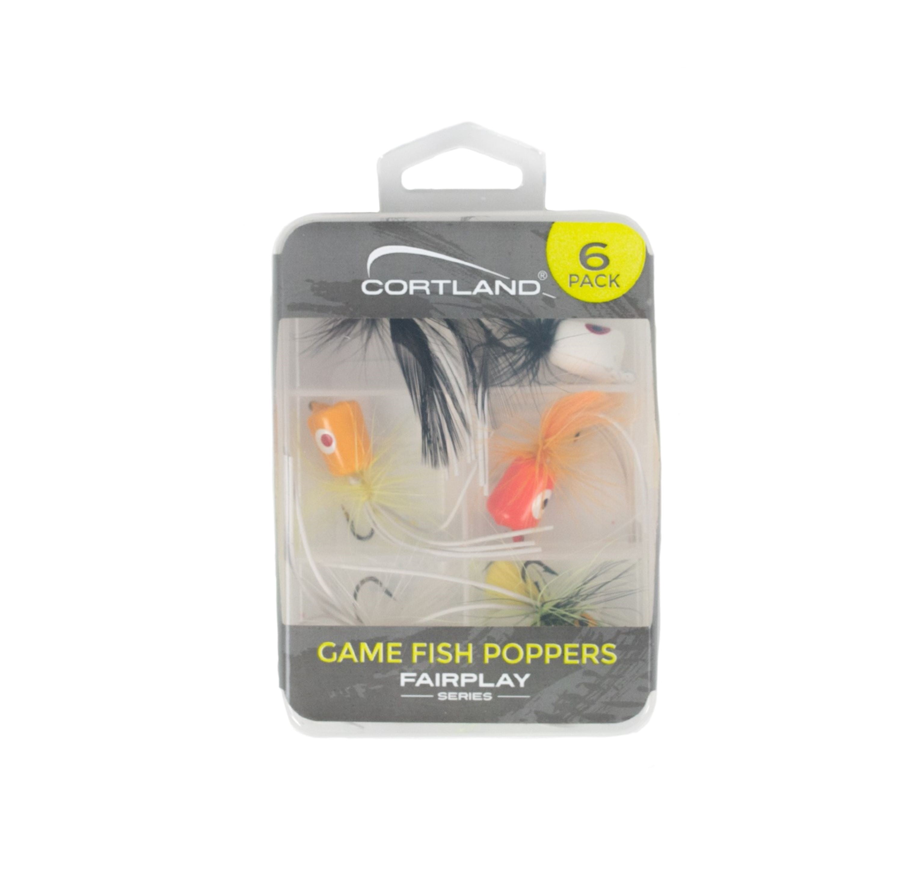 Cortland Fairplay Game Fish Poppers/Flies, 6 Count, 664784