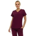 thumbnail image 4 of Hey Medical Scrubs Set- 9 Pocket Knit V-Neck Top with Knit Joggers Scrub Pants, 4 of 6