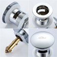 thumbnail image 3 of Solid Brass Pop Up Sink Drain, Non-Deforming Heavy Duty Copper Core Ensures Reliable Performance In Your Kitchen Or Bathroom, 3 of 5