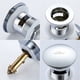 thumbnail image 3 of Desagüe de fregadero de metal sólido, totalmente metálico y resistente a la oxidación, prevención automática de desbordamiento, adecuado para la mayoría de lavabos, fregaderos o bañeras, 3 of 5